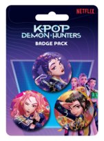 Zestaw 3 przypinek K-Pop Demon Hunters Huntrix odznaki przypinki piny dla dziewczynki 4 cm Inna marka