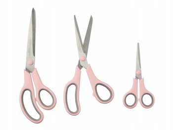 Zestaw 3 sztuk nożyczek Crelando różowy/szary - Crelando