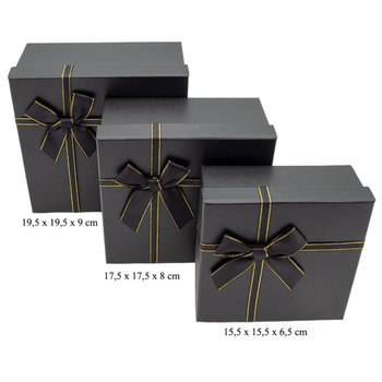 Zestaw 3 sztuk pudełek ozdobnych na prezent - Merebilo