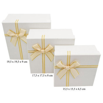Zestaw 3 sztuk pudełek ozdobnych na prezent - Merebilo