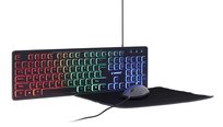 Zestaw 3 w 1 klawiatura multimedialna z podświetleniem RGB z myszką i podkładką Gembird KBS-UML-01 Gembird