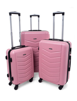 Zestaw 3 walizek KEMER RGL 520 Pudrowy róż - KEMER
