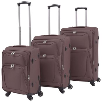 Zestaw 3 walizek na kółkach Kawowy - L/M/S - Inna marka