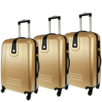 Zestaw 3 walizek PELLUCCI RGL 910 Złote - Inna marka