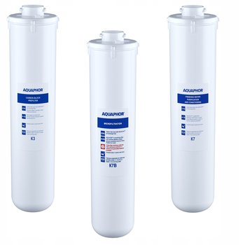 Zestaw 3 wkładów filtrujących Aquaphor K3, K7B, K7 - Aquaphor