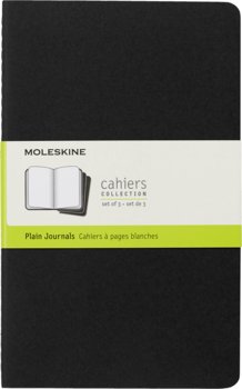 Zestaw 3 Zeszytów Moleskine Cahier Journals L (13x21cm) gładki, czarny, 80 stron - Moleskine