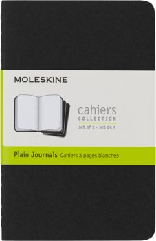 Zestaw 3 Zeszytów Moleskine Cahier Journals P (9x14cm) gładki, czarny, 64 strony - Moleskine