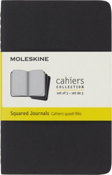 Zestaw 3 Zeszytów Moleskine Cahier Journals P (9x14cm) w kratkę, czarny, 64 strony - Moleskine