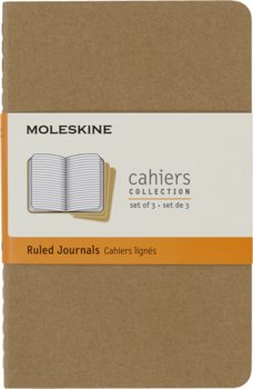 Zestaw 3 Zeszytów Moleskine Cahier Journals P (9x14cm) w linie, piaskowy, 64 strony - Moleskine