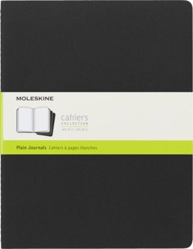 Zestaw 3 Zeszytów Moleskine Cahier Journals XXL (21,59x27,94cm) gładki, czarny, 120 stron - Moleskine