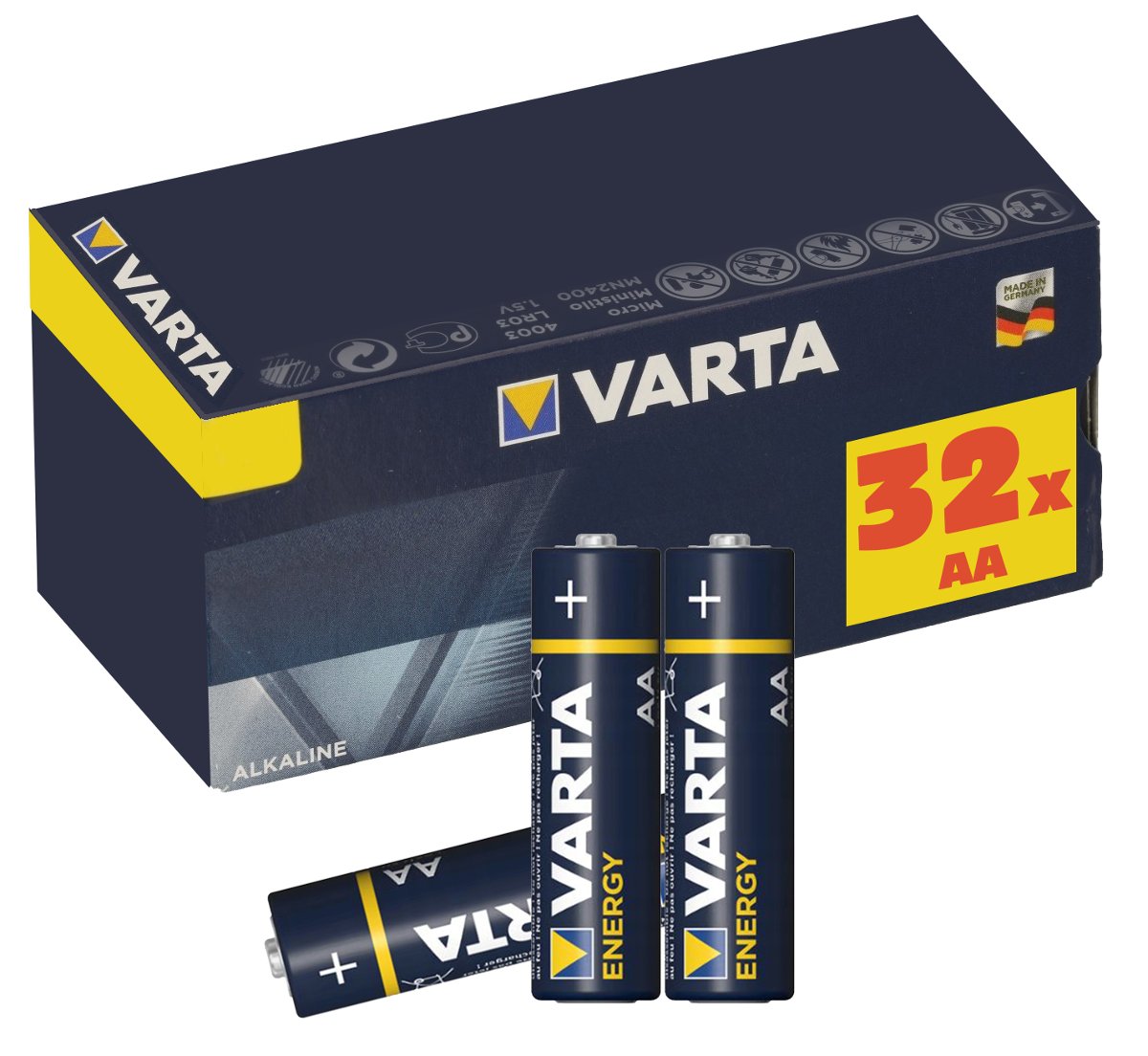 Фото - Акумулятор / батарейка Varta Zestaw 32x baterie alkaliczne AA  R6 Energy 