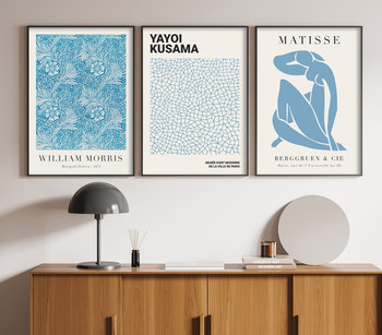 Zestaw 3szt Plakatów Matisse Kusama Morris 40x50cm - ag.art deco