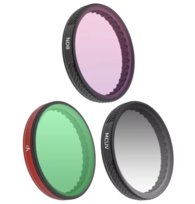 Zestaw 3X Filtr Polaryzacyjny CPL + Ultrafioletowy UV + Szary ND8 do DJI Osmo Action 3, 4, 5PRO