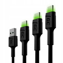 Zestaw 3X Kabel Gc Ray Usb - Usb-C 30Cm 120Cm 200Cm Led Quick Charge 3.0 Greencell