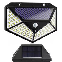 Zestaw 3x Lampa solarna 100 led z czujnikiem zmierzchu ruchu