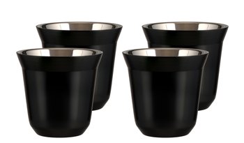 Zestaw 4 czarnych kubków 150 ml - CoffeeCups