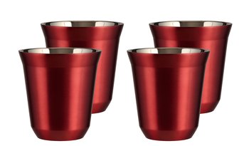 Zestaw 4 czerwonych kubków 150 ml - CoffeeCups