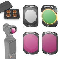 Zestaw 4 Filtrów do DJI OSMO POCKET 3 - CPL / MCUV / ND32  / ND64 + Etui