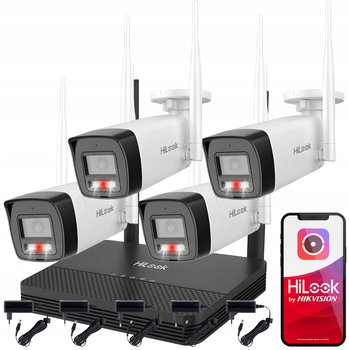 Zestaw 4 Kamer Wifi 4Mpx Z Rejestratorem Nvs - Wifikit-B4-4Ch + Wificam-B4(X2) Hilook By Hikvision - HiLook