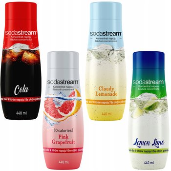 Zestaw 4 koncentratów SodaStream Cola+Grapefruit+Lemonade+Lemon-Lime - Soda Stream
