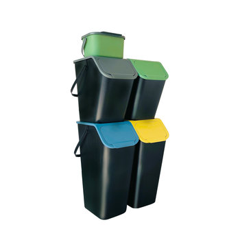ZESTAW 4 KOSZY DO SEGREGACJI ODPADÓW 35L x2 25L x2 + MINIBINI 4,5L + 5 filtrów gratis - PRACTIC