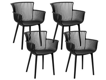 Zestaw 4 krzeseł do jadalni czarny PESARO - Beliani