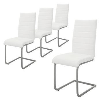 Zestaw 4 krzeseł do jadalni Krzesło kuchenne Krzesło wspornikowe Krzesło tapicerowane Krzesło obrotowe - ML-DESIGN