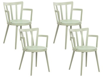 Zestaw 4 krzeseł do jadalni zielony MORILL - Beliani
