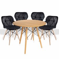 Zestaw 4 krzesła Kwiatek + stół Marek