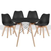 Zestaw 4 krzesła Tulip + stół Marek