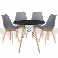 Zestaw 4 krzesła Tulip + stół Marek