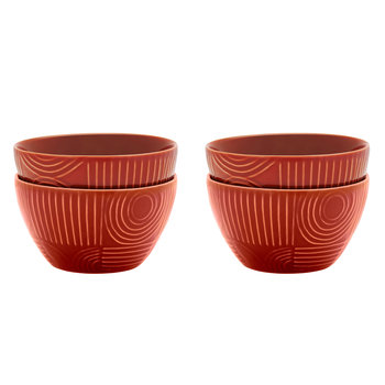 Zestaw 4 misek Maxwell and Williams Arc, 12 cm, terracotta - Maxwell And Williams