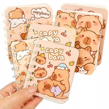 Zestaw 4 Notesów Notatnik Notatniczek Kapibara Capybara A7 80 kartek Linia - Inna marka