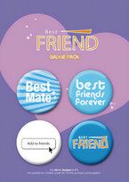 zestaw 4 przypinek BEST FRIEND Inna marka