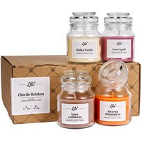 Zestaw 4 świec zapachowych 4x120g zestaw prezentowy Lile Candle Senses Chwile Relaksu