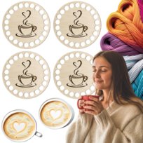 ZESTAW 4 SZT Podstawki Podkładki pod Kubek Szklankę Baza OKRĄG Dno Kosza