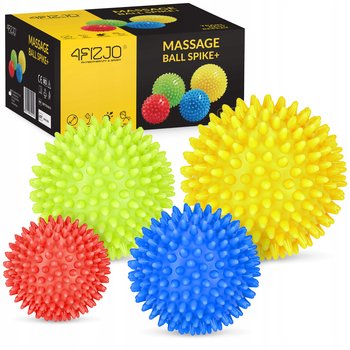 ZESTAW 4szt. PIŁKA Z KOLCAMI DO MASAŻU LACROSSE - 4FIZJO