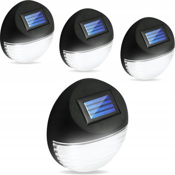 Zestaw 4x Kinkiet Lampa Solarna LED Ogrodowa Schodowa Elewacyjna 6500K Czujnik Zmierzchu - NNLED