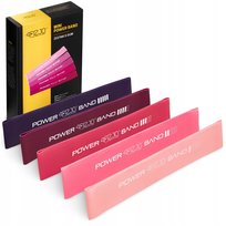 Zestaw 5 Gum Do Ćwiczeń Mini Band Różowe