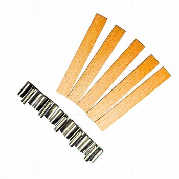 Zestaw 5 knotów drewnianych do świec 70x10x0,6