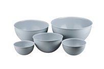 ZESTAW 5 PLASTIKOWYCH MISEK POLSKI PRODUCENT SZARY