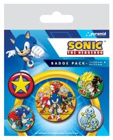 Zestaw 5 przypinek Sonic The Hedgehog Jeż odznaki przypinki piny 2,5-3,8 cm
