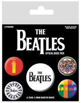 Zestaw 5 przypinek The Beatles Black odznaki przypinki piny 2,5-3,8 cm Pyramid International