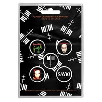 zestaw 5 szt. przypinek MARILYN MANSON - CROSS LOGO Inna marka