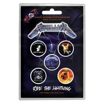 zestaw 5 szt. przypinek METALLICA - RIDE THE LIGHTNING Inna marka