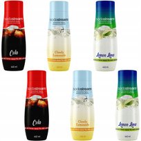 Zestaw 6 koncentratów SodaStream 2x (Cola+Lemon-Lime+Lemonade)