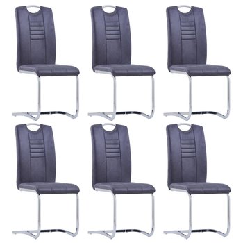 Zestaw 6 krzeseł jadalnianych szarych 42x52x100 cm - Zakito Europe