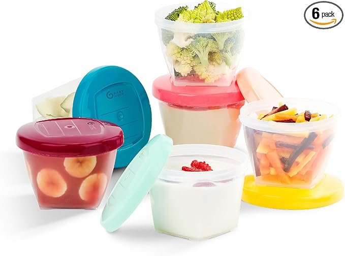 Inny producent Zestaw 6 słoików do przechowywania jedzenia dla niemowląt Babymoov Babymoov 180 ml