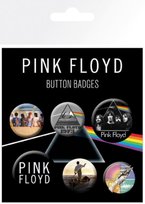 zestaw 6 szt. przypinek PINK FLOYD - ALBUM AND LOGOS Abysse