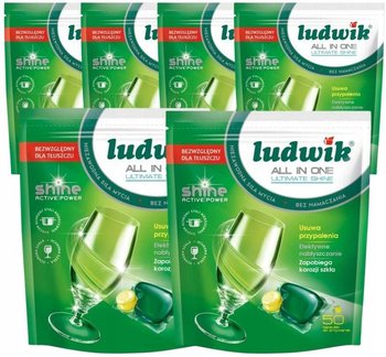 Zestaw 6x Kapsułki do zmywarek Ludwik ALL IN ONE Cytrynowe - Ludwik